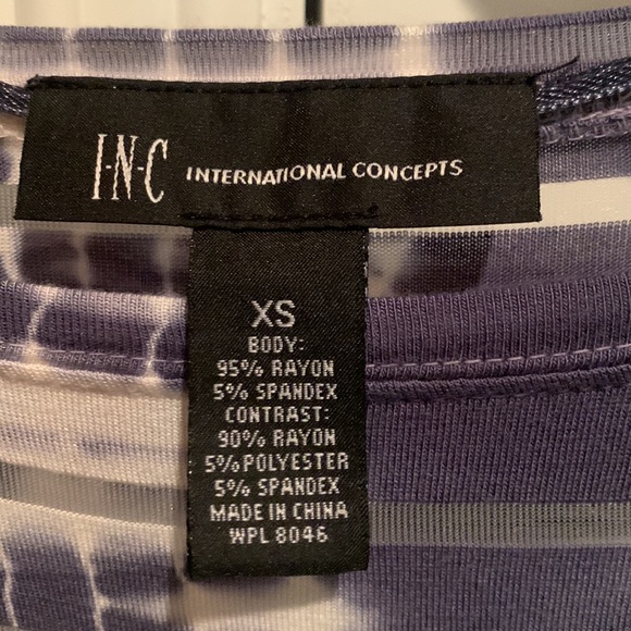 INC XS long sleeve embellished top with sheer sleeves - Picture 2 of 6